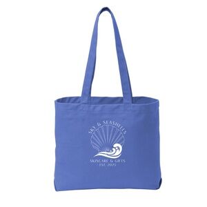 Sky & Seashells x Port Authority® Beach Tote Bag in Wash Blue Moon/White